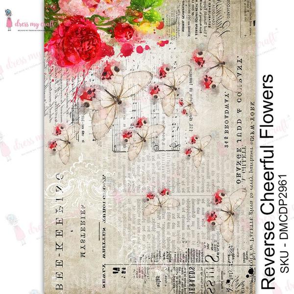 DRESS MY CRAFT Water Transfer Reverse Cheerful Flowers / Mollies New Zealand