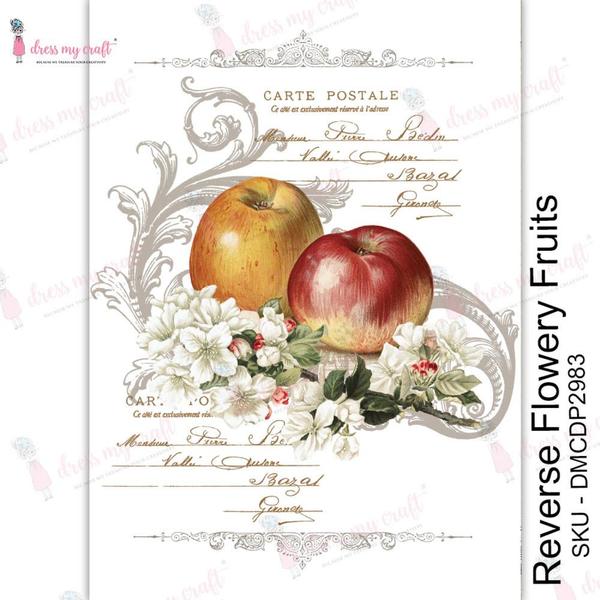 DRESS MY CRAFT Water Transfer Reverse Flowery Fruits / Mollies New Zealand