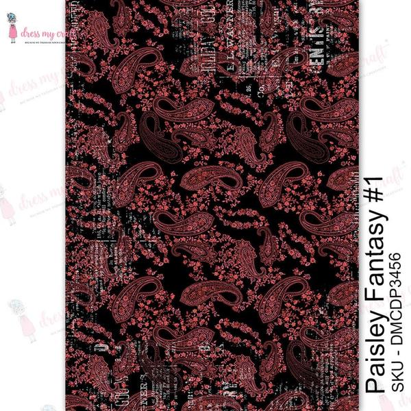 DRESS MY CRAFT Water Transfer Paisley Fantasy #1 | Mollies Make And Create NZ