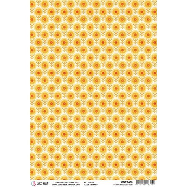 CIAO BELLA Rice Paper Flower Revolution The Seventies A4 / Mollies New Zealand