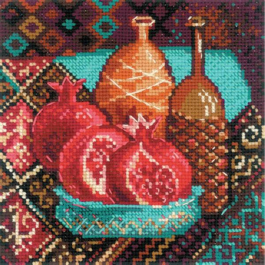 RTO Counted Cross Stitch Kit Pomegrantes | Mollies Make And Create NZ