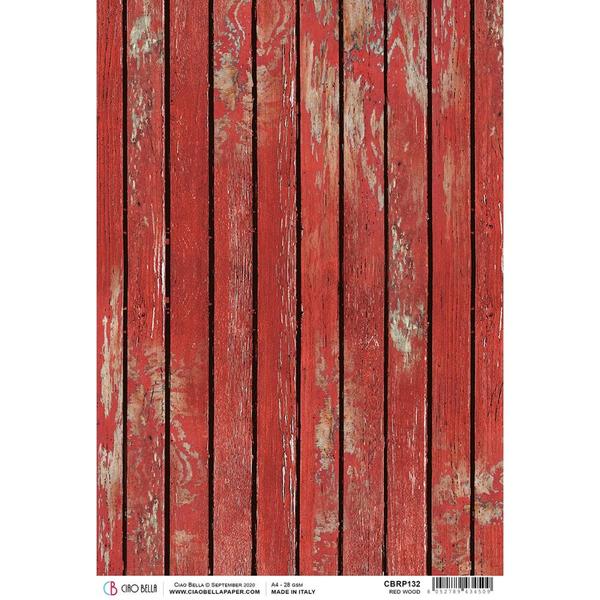 CIAO BELLA Rice Paper Red Wood Northern Lights A4 / Mollies New Zealand