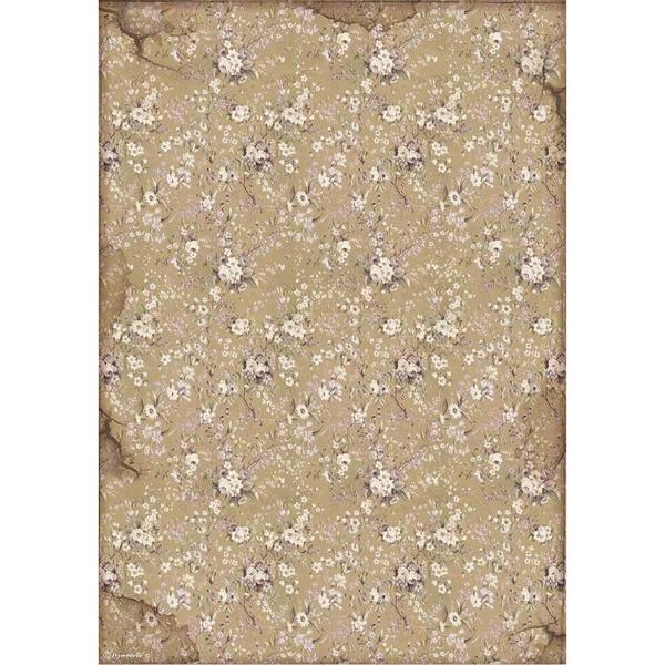 STAMPERIA Rice Paper White Flowers Lady Vagabond A3 / Mollies New Zealand