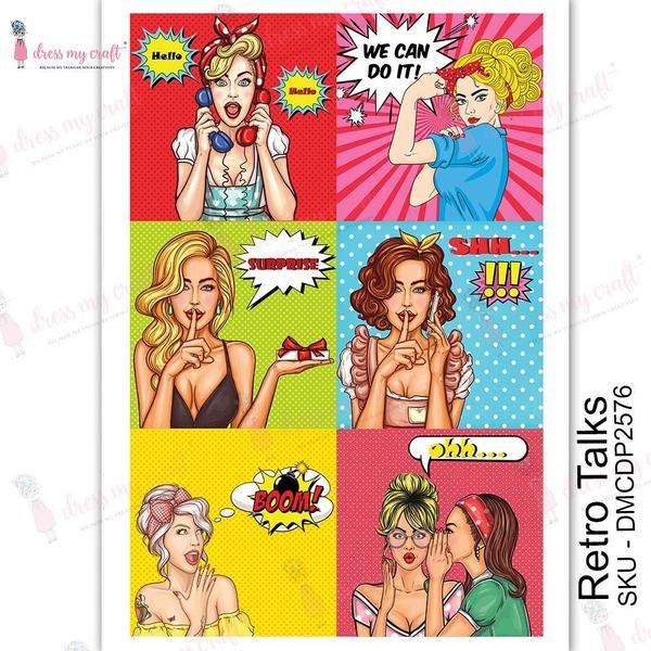 DRESS MY CRAFT Water Transfer Retro Talks / Mollies New Zealand