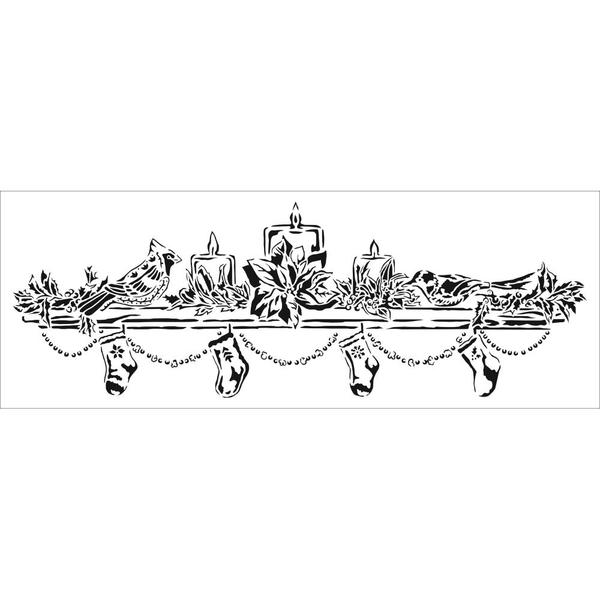 TCW Stencil Christmas Mantle / Mollies New Zealand