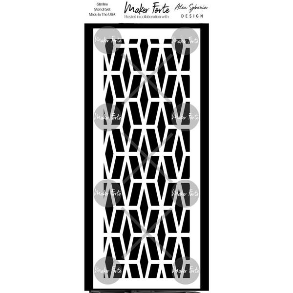 MAKER FORTE Stencil Diamonds & Paralellograms 0cm / Mollies New Zealand