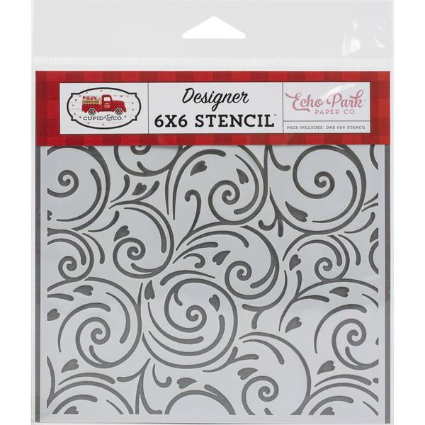 ECHO PARK Stencil Heart Flourish / Mollies New Zealand