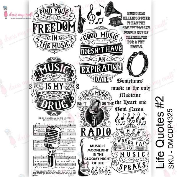 DRESS MY CRAFT Water Transfer Life Quotes #2 | Mollies Make And Create NZ