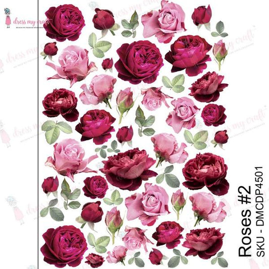 DRESS MY CRAFT Water Transfer Roses #2 | Mollies Make And Create NZ