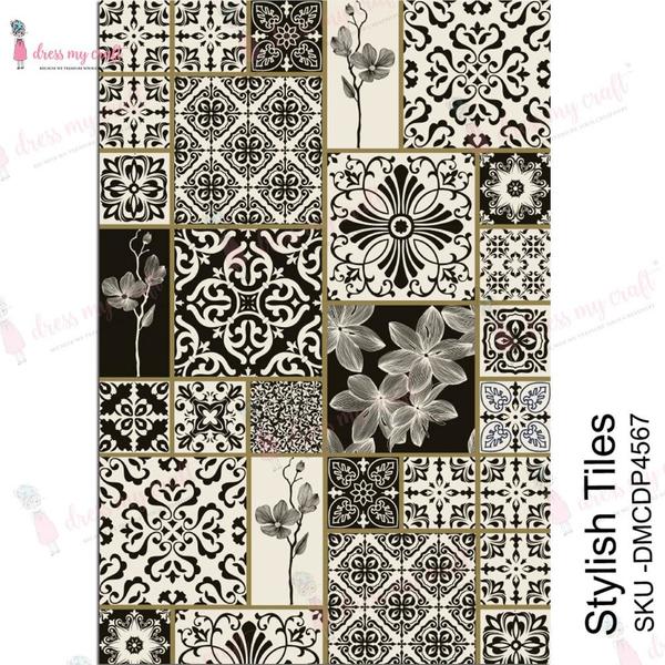 DRESS MY CRAFT Water Transfer Stylish Tiles / Mollies New Zealand