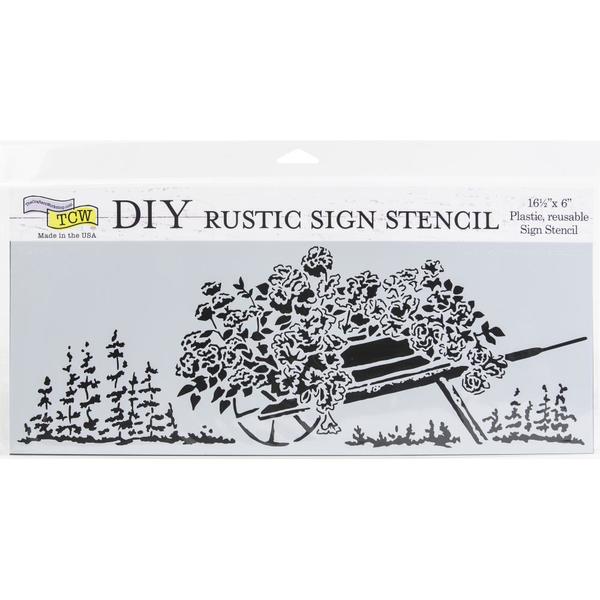 TCW Stencil Flowery Wheelbarrow / Mollies New Zealand