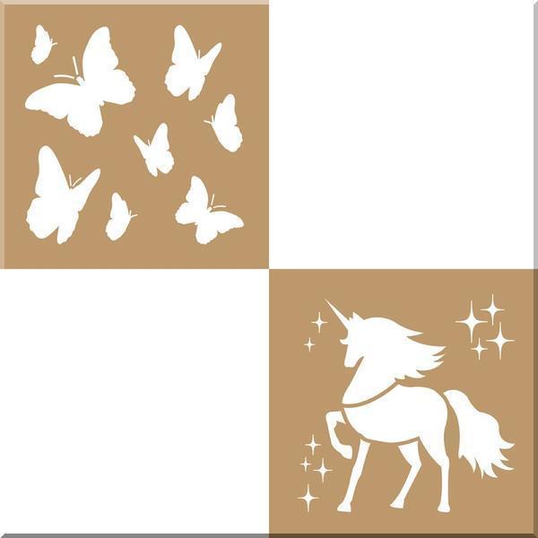 DECO ART Stencil Unicorn Pals / Mollies New Zealand
