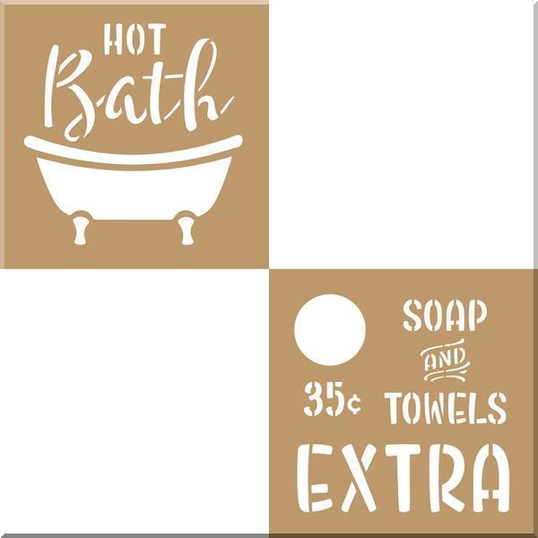 DECO ART Stencil Bath Time / Mollies New Zealand
