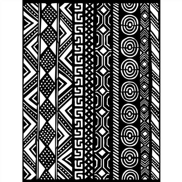 STAMPERIA Stencil Tribal Borders, Savana / Mollies New Zealand