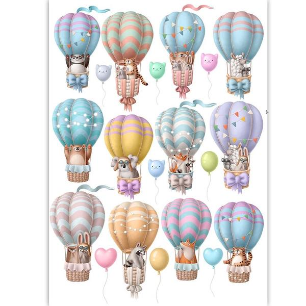 DRESS MY CRAFT Water Transfer Chickoo & Hot Air Balloon / Mollies New Zealand