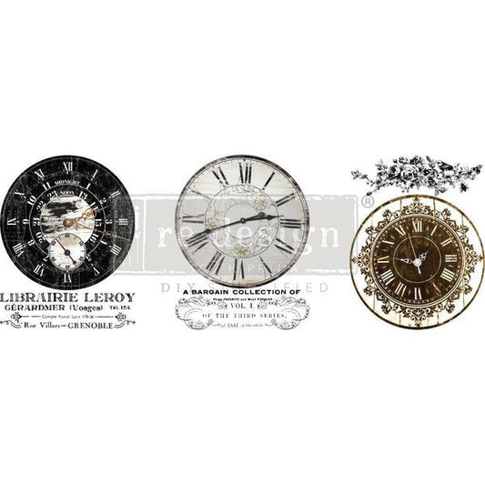 REDESIGN Transfer Middy- Vintage Clocks | Mollies Make And Create NZ