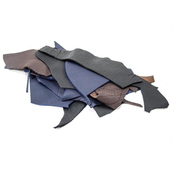 LEATHER Pisano Shrunken Cowhide / Off Cuts 450gm Assorted / Mollies New Zealand