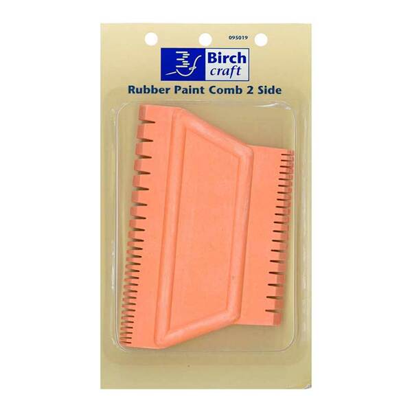 MOLLIES New Zealand / BIRCH Rubber Paint Texture Comb 2 Sided #1