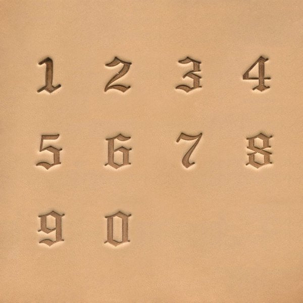 IVAN Old English Number Stamp Set 19mm / Mollies New Zealand