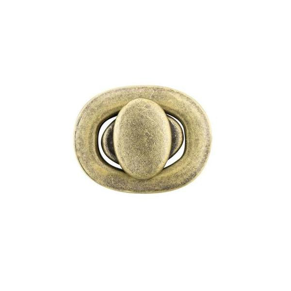 IVAN Oval Turn Lock Antique Brass 29mm (1-1 8") / Mollies New Zealand
