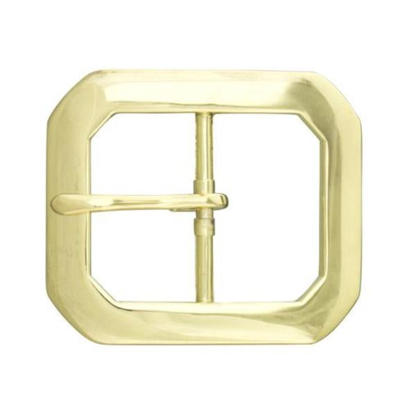 IVAN Clipped Corner Center Bar Buckle Brass Plate 38mm (1-1 2") / Mollies New Zealand