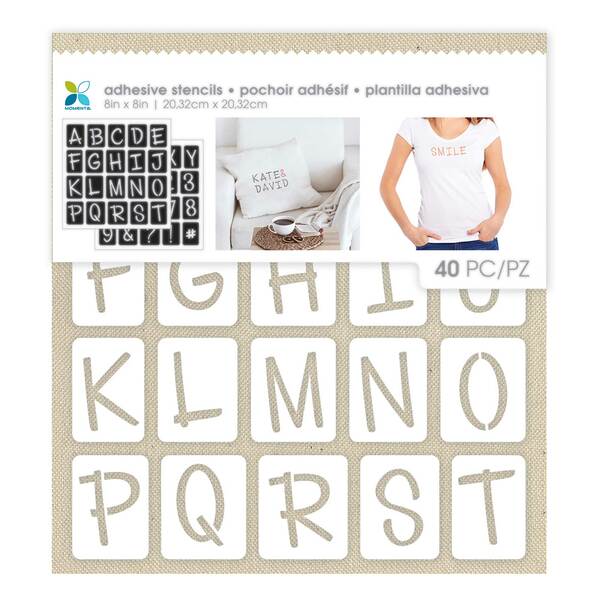 MOMENTA Adhesive Stencil Alpha Number / Mollies New Zealand