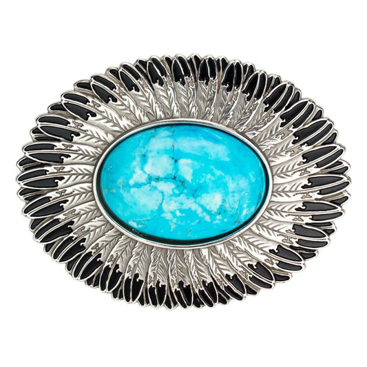 IVAN Turquoise Feather Trophy Buckle | Mollies Make And Create NZ