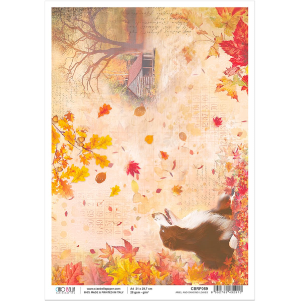 CIAO BELLA Rice Paper Ariel Dancing Leaves A4 / Mollies New Zealand