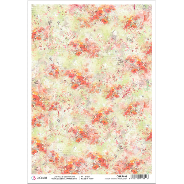 CIAO BELLA Rice Paper Walk Through Wildflower A4 / Mollies New Zealand