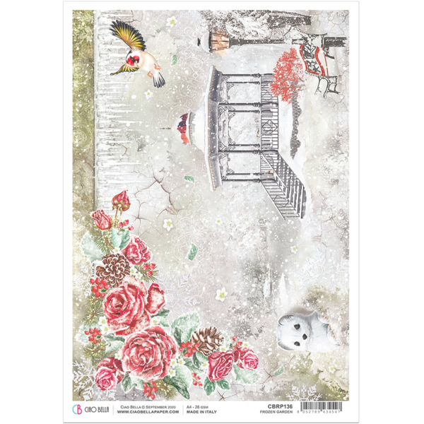 CIAO BELLA Rice Paper Frozen Garden A4 / Mollies New Zealand