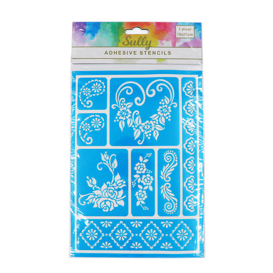 SULLY Stencil Adhesive Flowers | Mollies Make And Create NZ