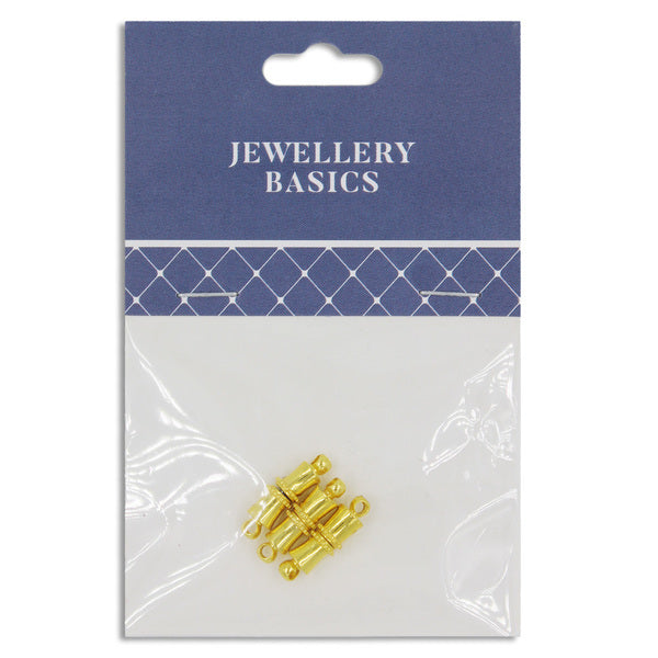 JEWELLERY BASICS Oblong Magnetic Clasps Gold 17mm / Mollies New Zealand