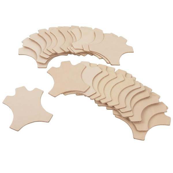 LEATHER Veg Tan Hide Shape 25PK 4-5oz / Mollies New Zealand