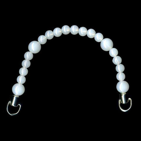 SULLIVANS Purse Beaded Handle White / Mollies New Zealand