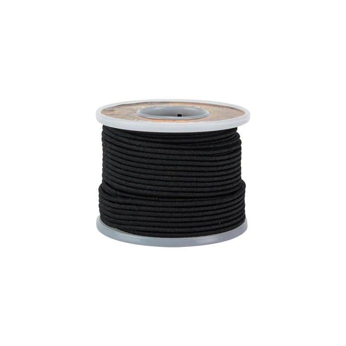 IVAN Round Black Elastic Cord Black 1.5mm (1 16") 18m (20 yards) / Mollies New Zealand