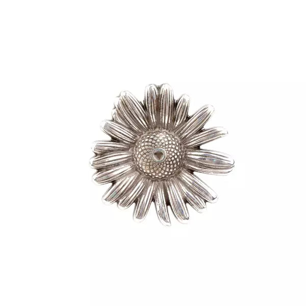 IVAN Daisy Conchos Medium Round Antique Silver 25mm" (1") / Mollies New Zealand