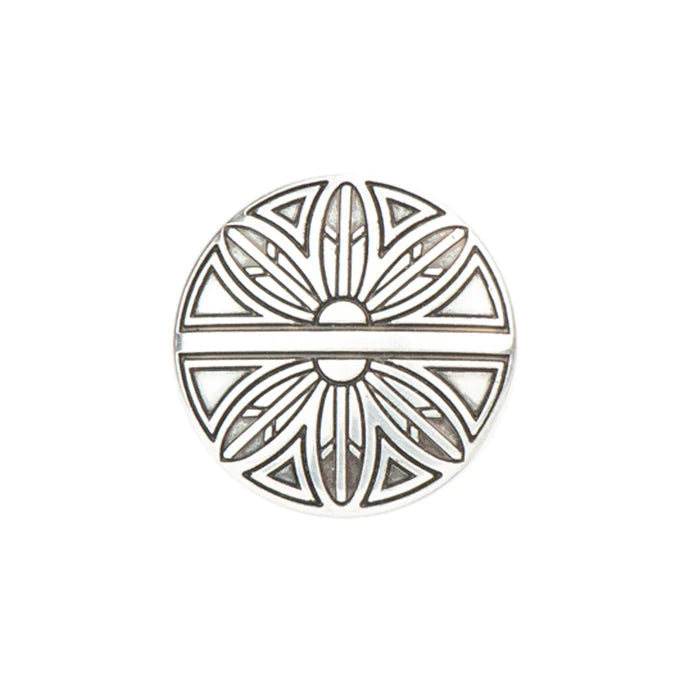 IVAN Feather Shield Concho Antique Silver 32mm (1-1 4") / Mollies New Zealand