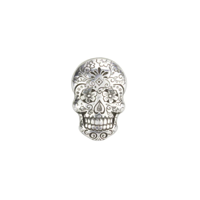 IVAN Sugar Skull Concho Skull Antique Silver / Mollies New Zealand