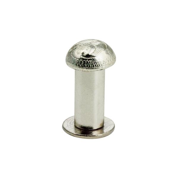 IVAN Solid Brass Floral Screw Posts Solid Brass Nickel Plate 12mm (1 2") Each / Mollies New Zealand