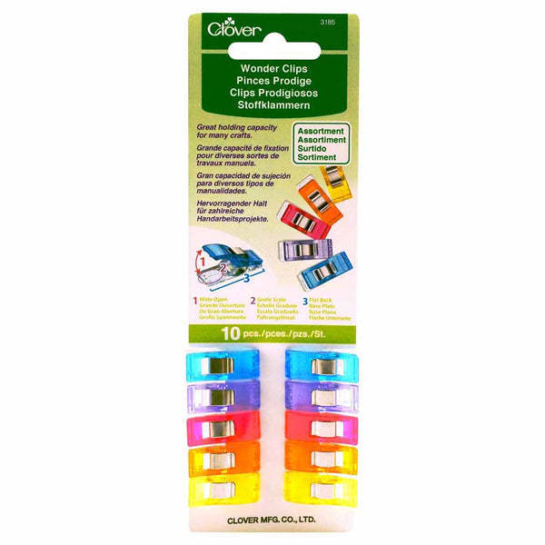 CLOVER Wonder Clips Assorted 10 Pack / Mollies New Zealand