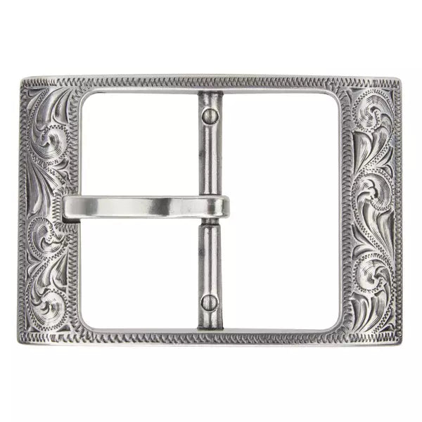 IVAN Laramie Center Bar Buckle Antique Silver 39mm (1-1 2") / Mollies New Zealand