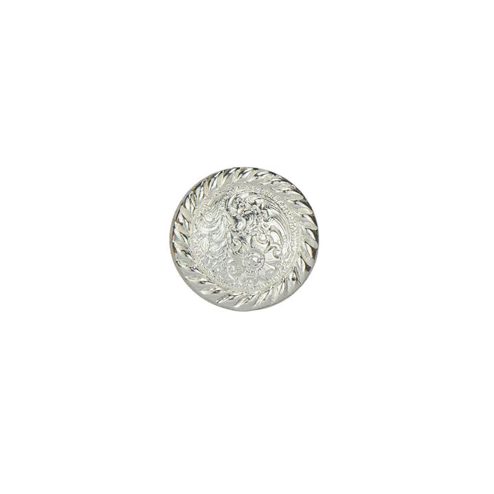 IVAN Roped Concho Round Silver Plate Round 20mm (3 4") / Mollies New Zealand