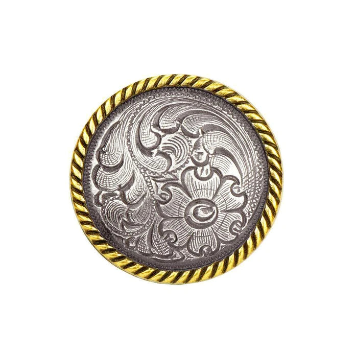 IVAN Roped Concho Antique Silver Antique Gold 38mm (1-1 2") / Mollies New Zealand