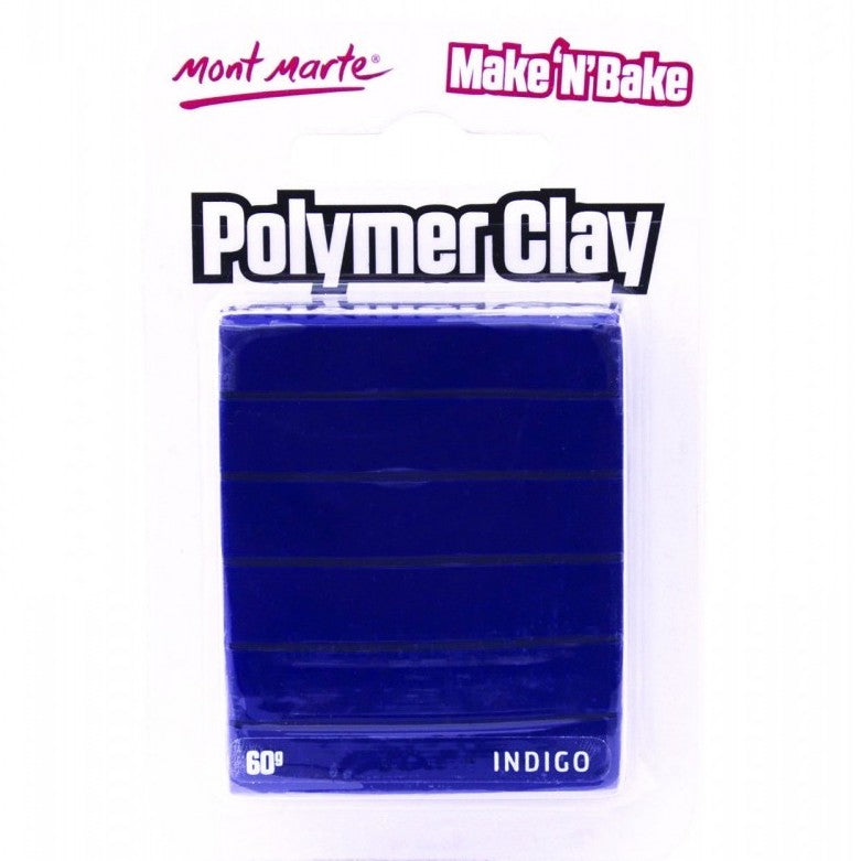 MONT MARTE Make n Bake Polymer Clay 60gm Indigo / Mollies New Zealand