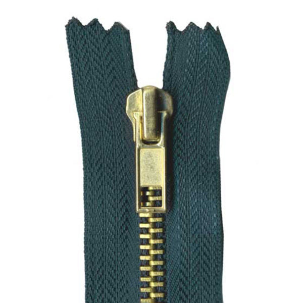 SULLIVANS Metal Tooth Zipper Bottle Green / Mollies New Zealand