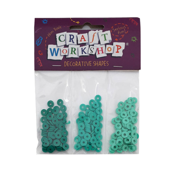 CRAFT WORKSHOP Decorative Circle Beads Greens / Mollies New Zealand