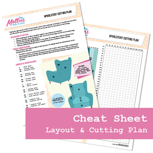CHEAT SHEET Layout/Cutting Plan / Mollies New Zealand