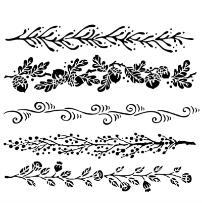 TCW Stencil Fanciful Borders / Mollies New Zealand