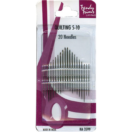 TRENDY TRIMS Quilting Needles 20PK | Mollies Make And Create NZ