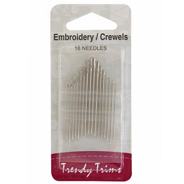 TRENDY TRIMS Embroidery/Crewels Needles 16PK | Mollies Make And Create NZ